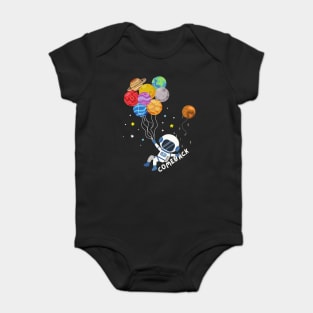 Astronaut Balloons Planets Baby Bodysuit